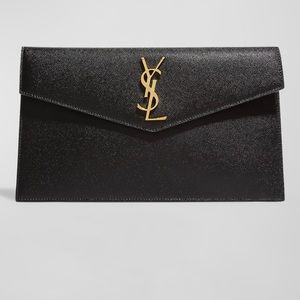 YSL UPTOWN POUCH IN GRAINED LEATHER. Paid $644.09 you save $44 Never Used.